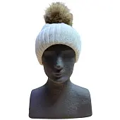 Шапка 14621 с помпоном белый от магазина Супер Спорт